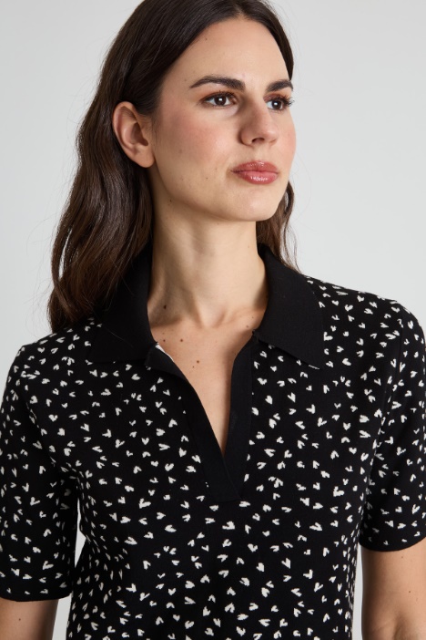 Maglia a polo jacquard