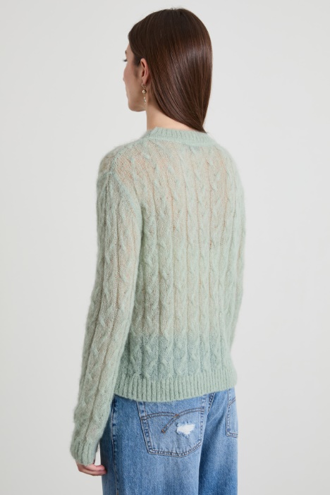 Jersey de punto trenzado de mohair