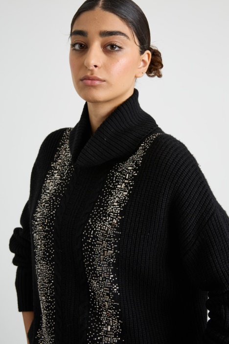 Maglia in lana con strass