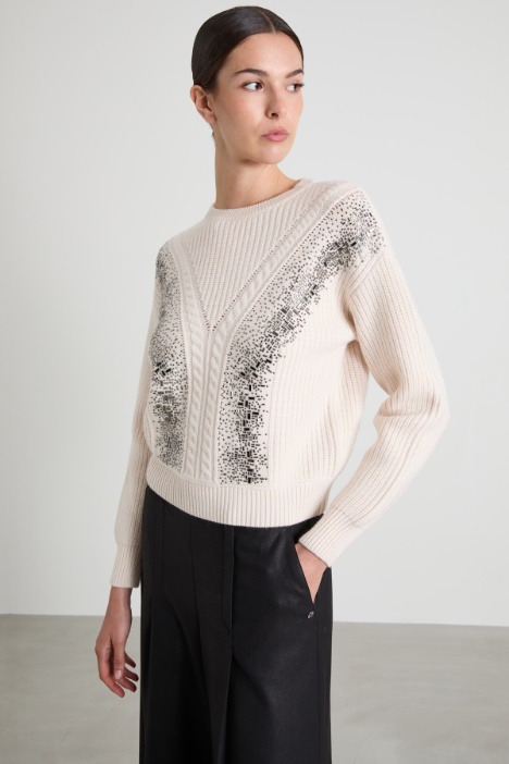 Rib-knit wool pullover Intrend