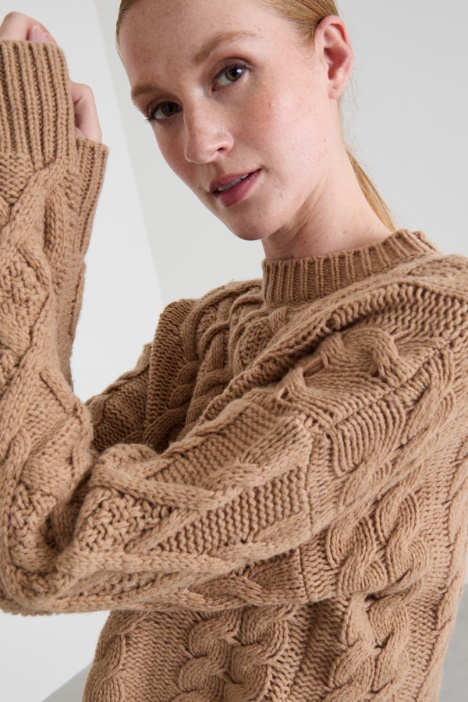 Jersey de punto trenzado de lana