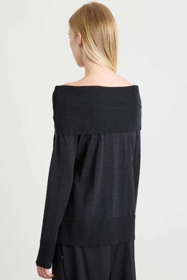 Maglia off-shoulder in lana Intrend - 2