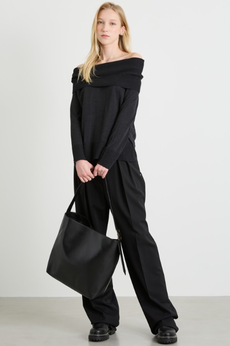 Maglia off-shoulder in lana Intrend