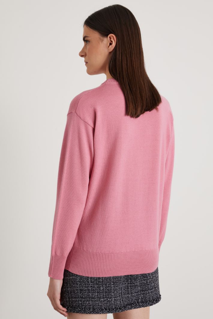 Inlaid-detail wool sweater Intrend - 2
