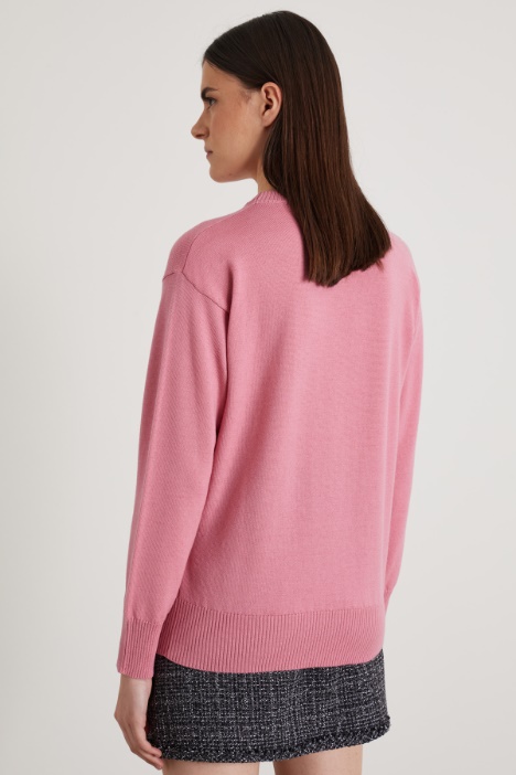 Maglia in lana con intarsio