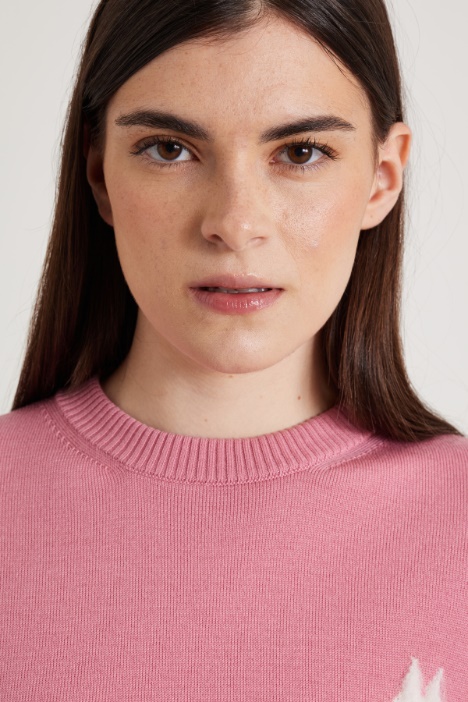 Maglia in lana con intarsio