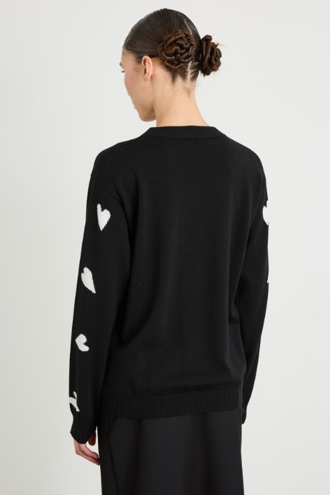 Maglia in lana con intarsio