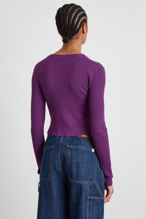 Cardigan cropped a coste