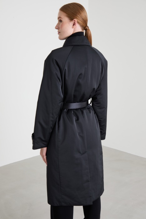 Long padded coat with belt Intrend - 2