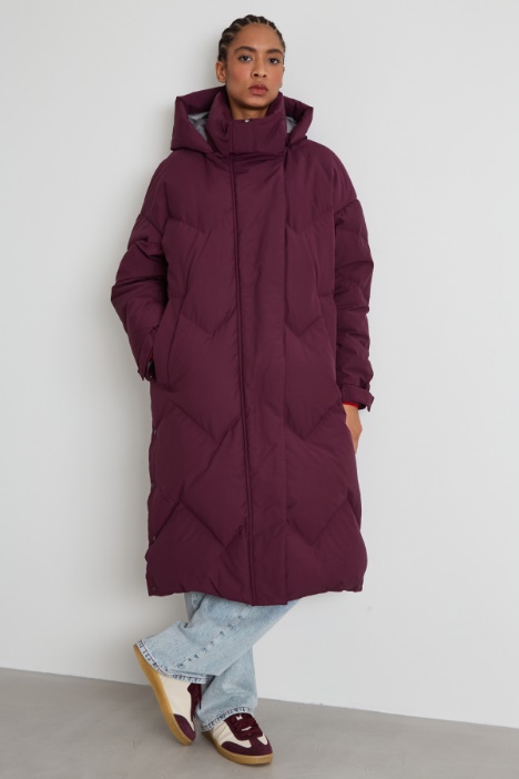 Piumino lungo trapuntato