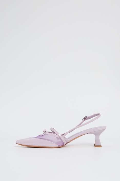 Slingback in vernice
