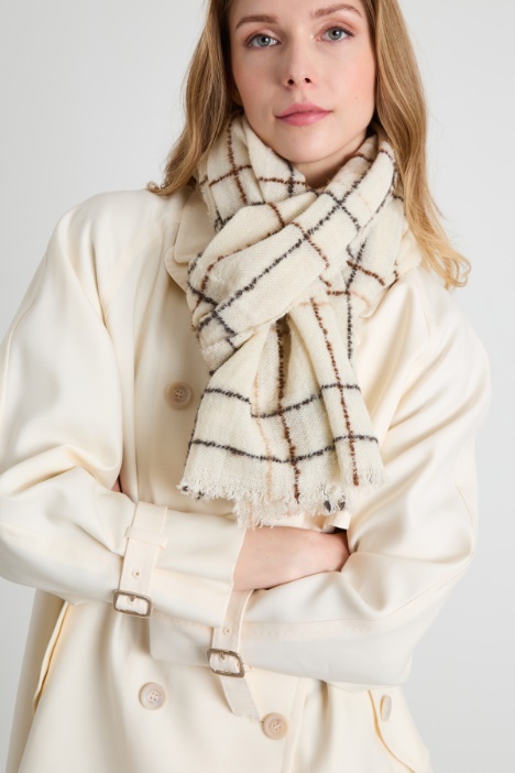 Estola con inserción de bouclé