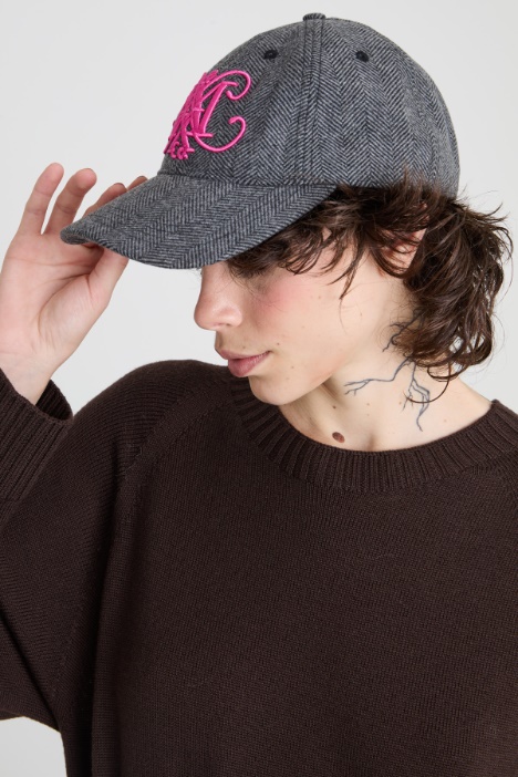 Gorra con motivo chevron