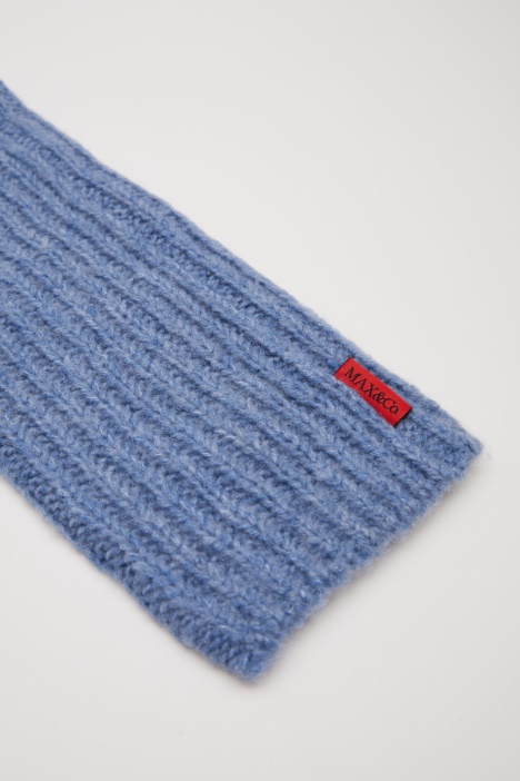 Manicotti in lana a coste