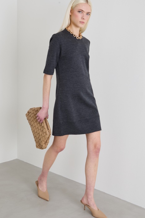 Vestido de punto de lana