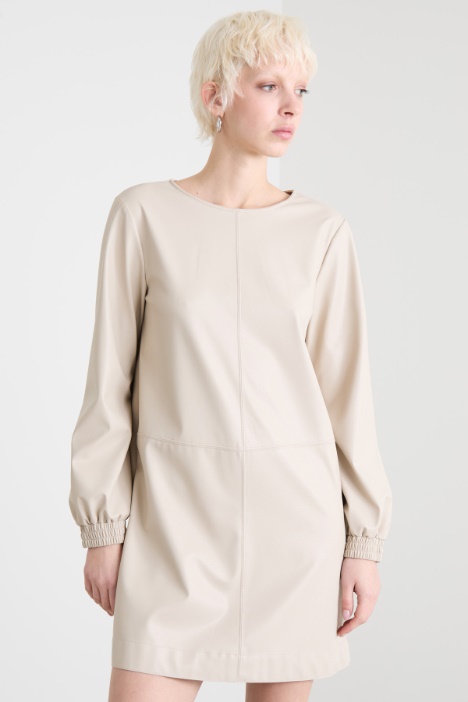 Abito corto in similpelle