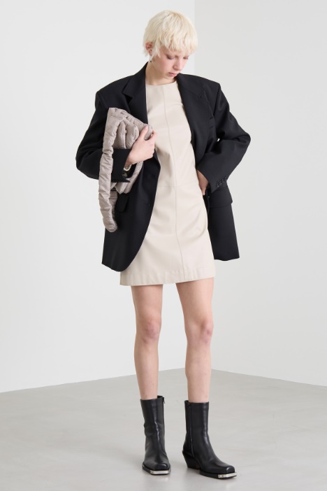 Short faux leather dress Intrend