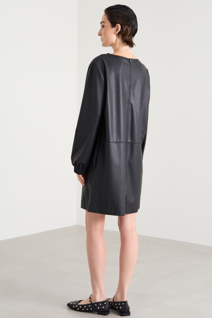 Short faux leather dress Intrend - 3