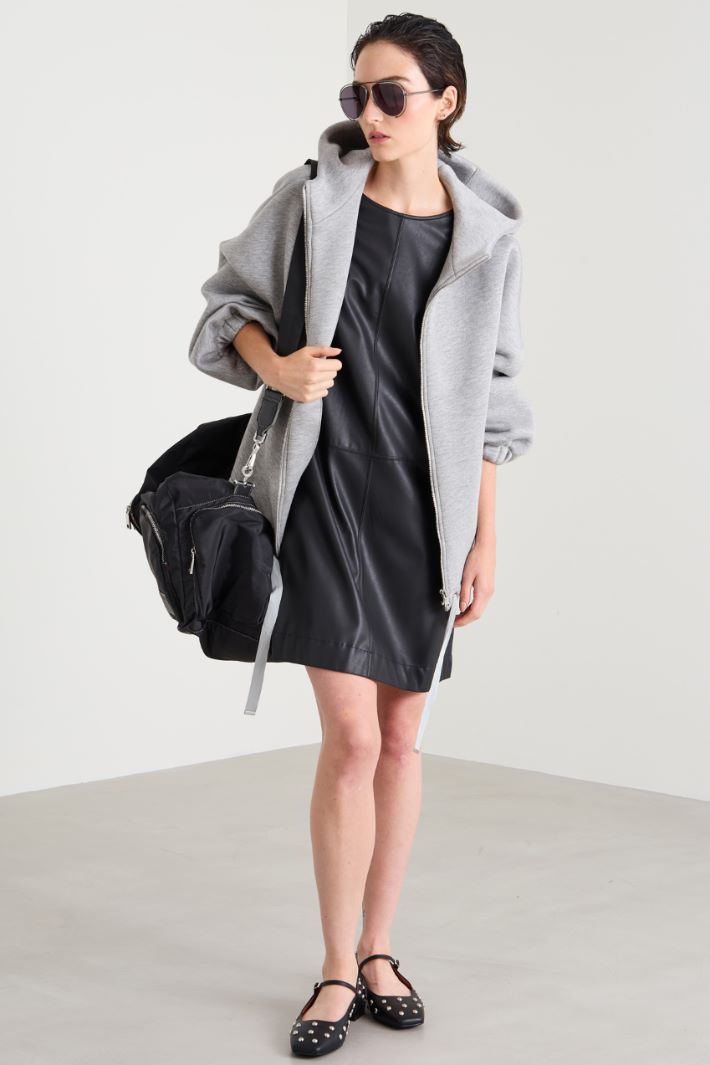Short faux leather dress Intrend