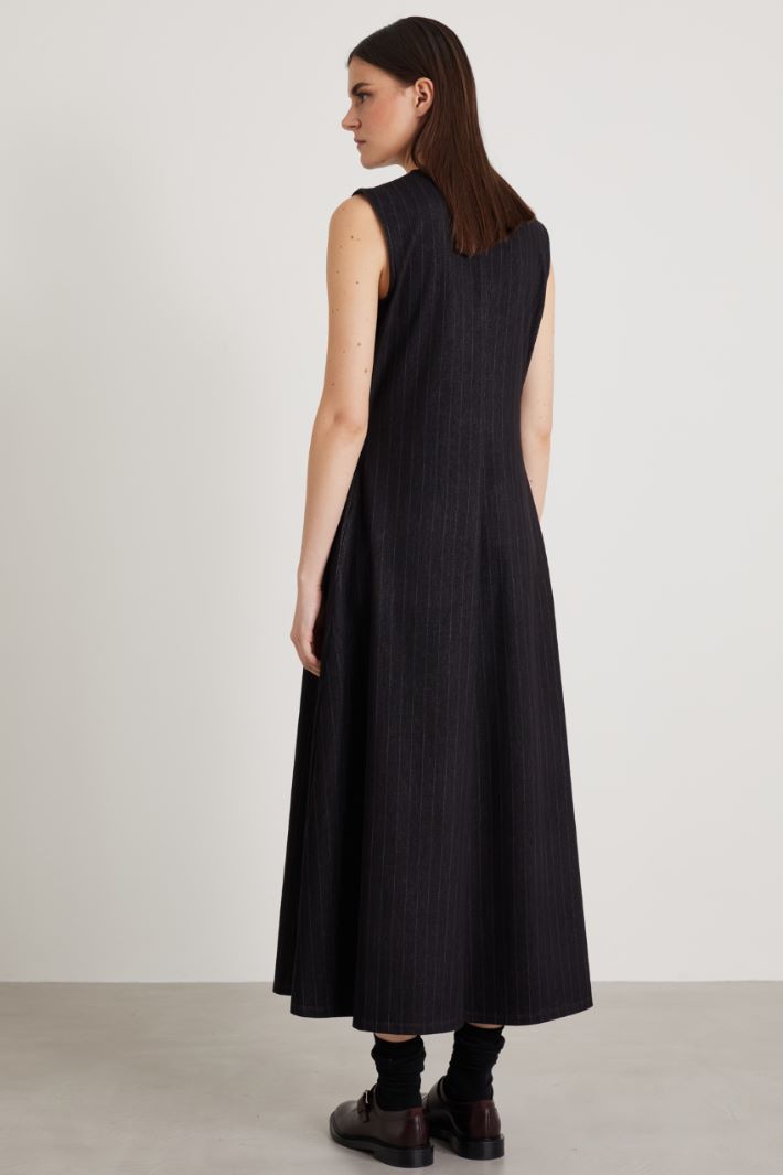 Pinstriped jersey dress Intrend - 3