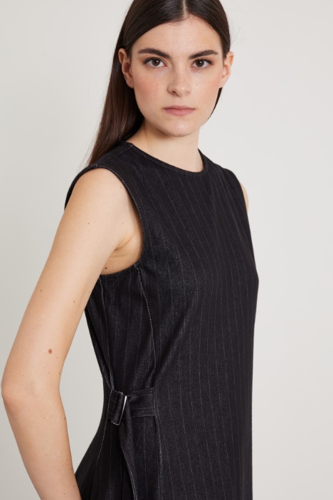 Abito in jersey gessato