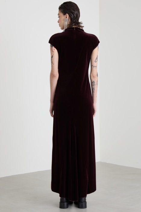 Vestido de punto de terciopelo