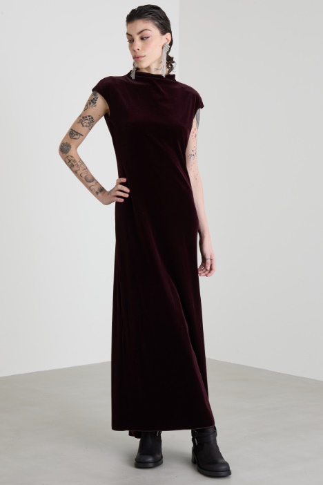 Vestido de punto de terciopelo