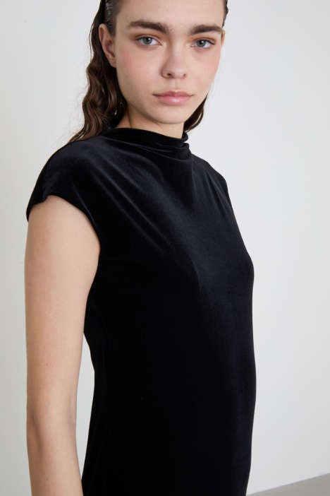 Abito in jersey velluto