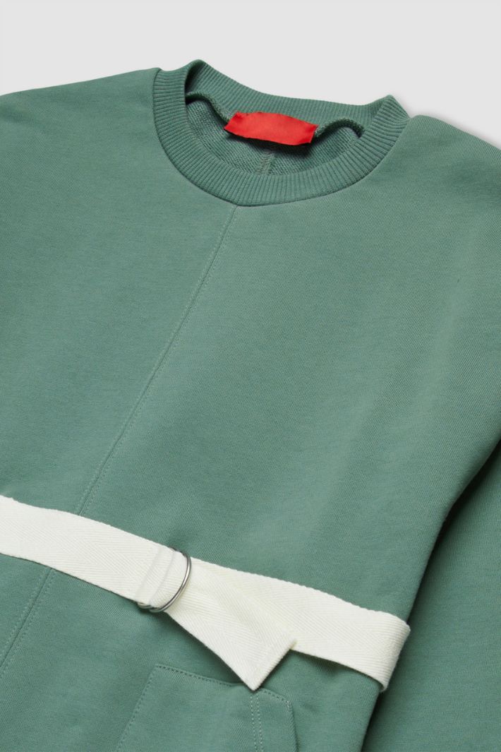 Abito maxi-felpa con cintura Intrend - 4