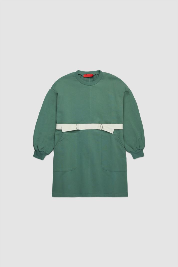 Abito maxi-felpa con cintura Intrend