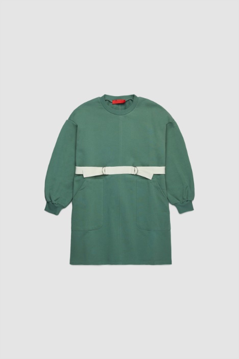 Abito maxi-felpa con cintura Intrend