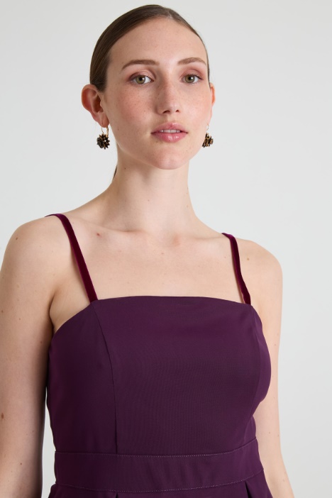 Abito a corolla in jersey tulle