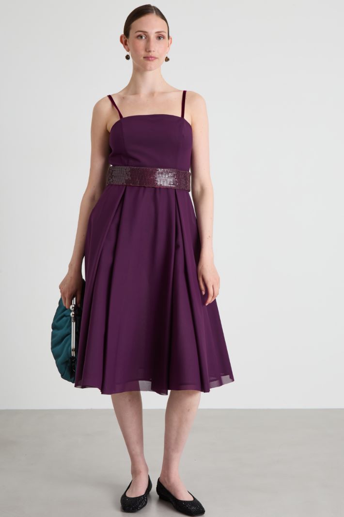 Tulle jersey corolla dress Intrend