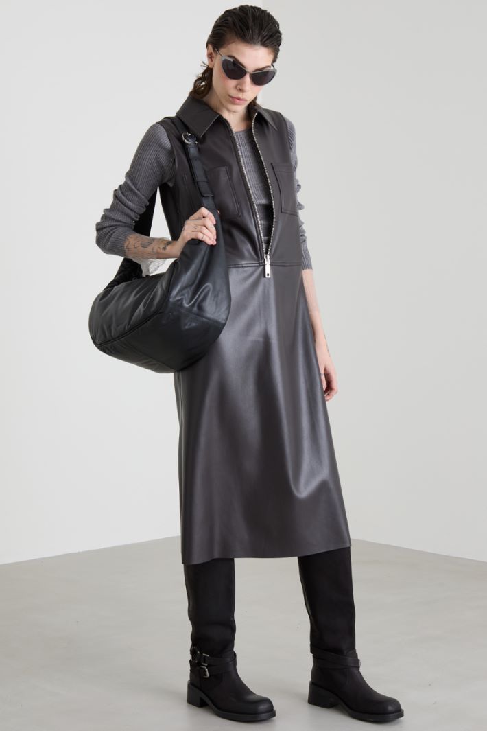 Faux Leather dress Intrend
