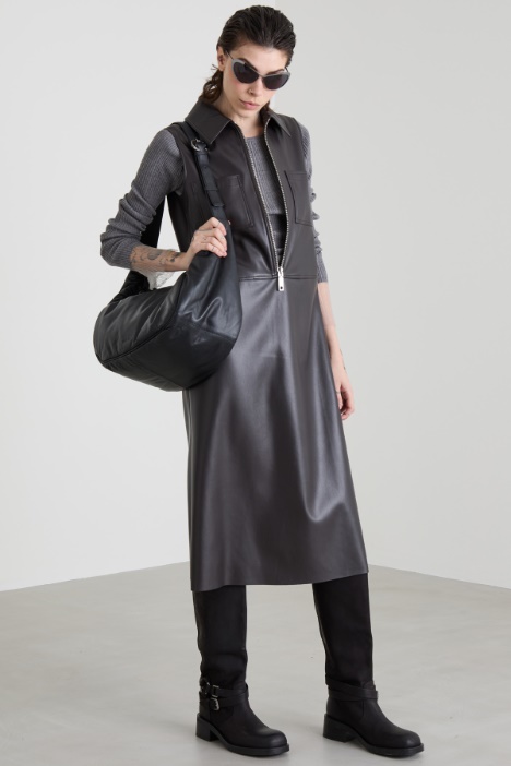 Faux Leather dress Intrend