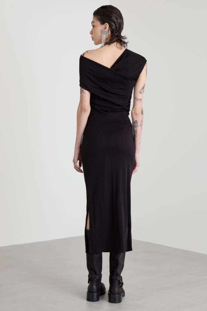 Draped jersey dress Intrend - 3