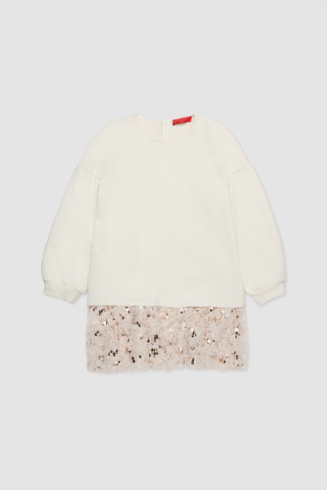 Vestido con flecos y lentejuelas Intrend