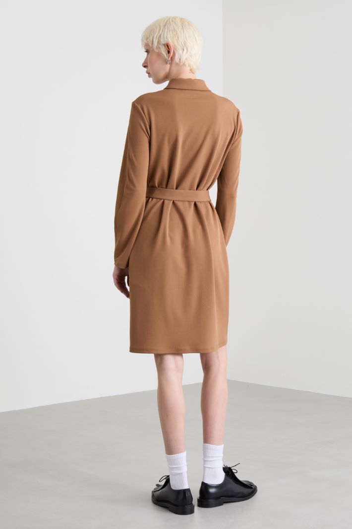 Jersey dress with belt Intrend - 3