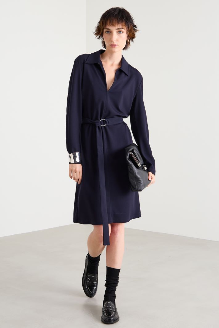 Jersey dress with belt Intrend