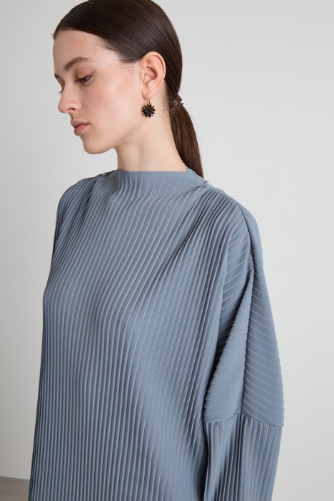 Abito in jersey plissè