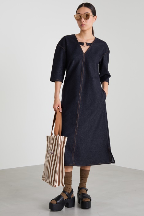 Abito in jersey effetto denim Intrend