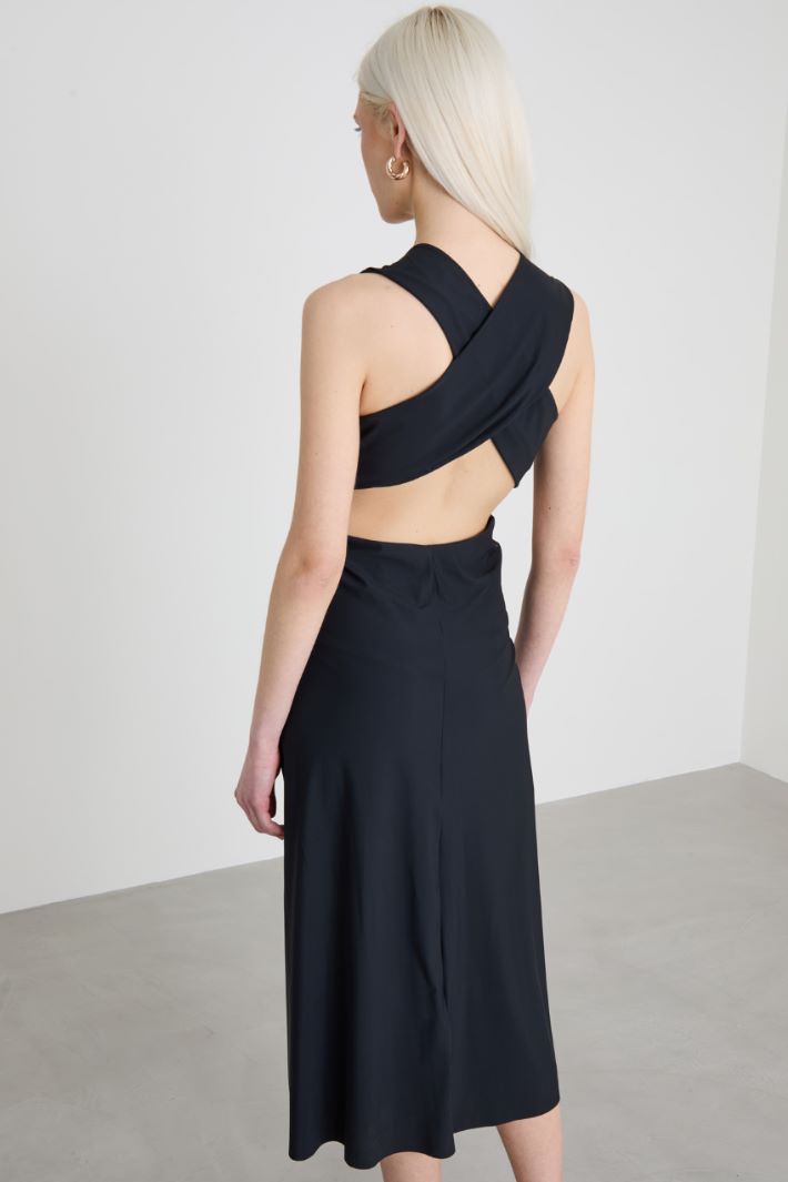 Draped jersey dress Intrend - 3