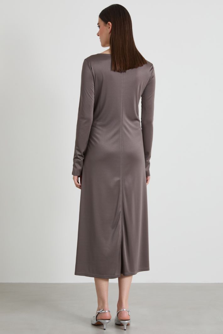 Fluid satin jersey dress Intrend - 3