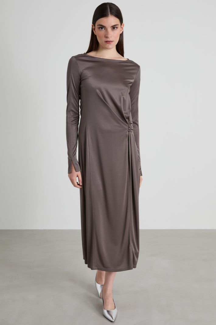 Fluid satin jersey dress Intrend - 2