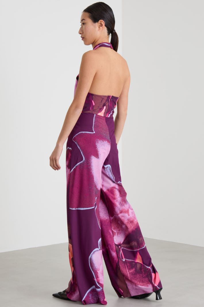 Jumpsuit with criss-crossing halterneck collar Intrend - 3