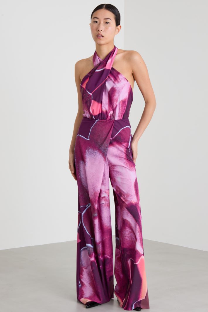Jumpsuit with criss-crossing halterneck collar Intrend - 2