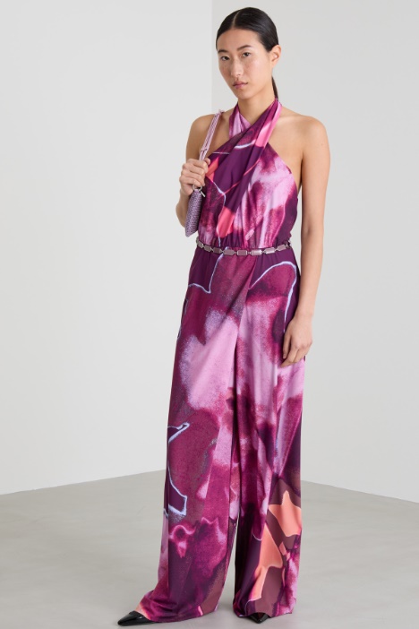 Jumpsuit with criss-crossing halterneck collar Intrend