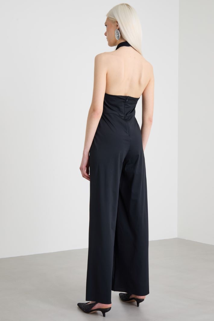 Jumpsuit with criss-crossing halterneck collar Intrend - 3