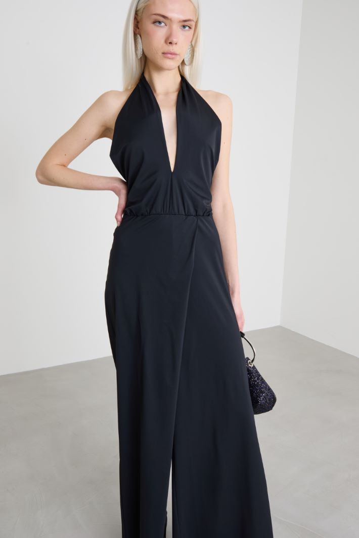 Jumpsuit with criss-crossing halterneck collar Intrend - 2