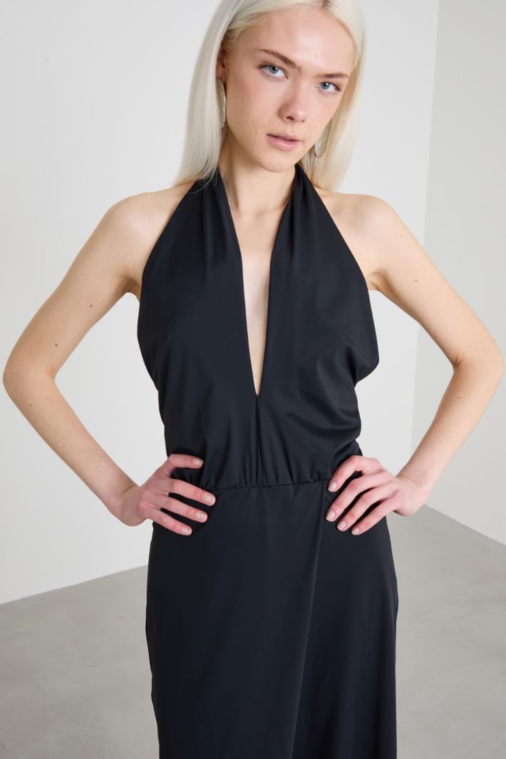Jumpsuit with criss-crossing halterneck collar Intrend - 4
